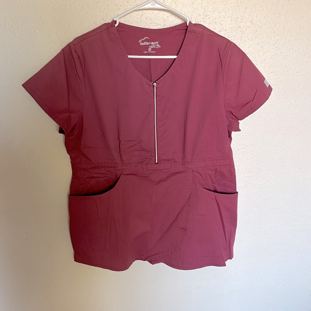 Butter-soft stretch scrub top